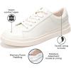 imageProject Cloud Fashion Sneakers for Men 2025  Stylish Vegan Leather Mens Shoes with Memory Foam Insole ampamp NonSlip Design  Lightweight LacedUp Men Footwear for Comfort ampamp Style TiltonWhite