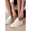 imageProject Cloud Fashion Sneakers for Men 2025  Stylish Vegan Leather Mens Shoes with Memory Foam Insole ampamp NonSlip Design  Lightweight LacedUp Men Footwear for Comfort ampamp Style TiltonWhite