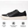 imageProject Cloud Fashion Sneakers for Men 2025  Stylish Vegan Leather Mens Shoes with Memory Foam Insole ampamp NonSlip Design  Lightweight LacedUp Men Footwear for Comfort ampamp Style TiltonBlack
