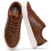 imageProject Cloud Fashion Sneakers for Men 2025  Stylish Vegan Leather Mens Shoes with Memory Foam Insole ampamp NonSlip Design  Lightweight LacedUp Men Footwear for Comfort ampamp Style TiltonCognac