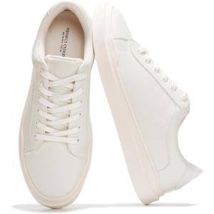 imageProject Cloud Fashion Sneakers for Men 2025  Stylish Vegan Leather Mens Shoes with Memory Foam Insole ampamp NonSlip Design  Lightweight LacedUp Men Footwear for Comfort ampamp Style TiltonWhite