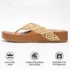 imageProject Cloud Womens Sandals  Comfortable Crochet Flip Flops for Women with Memory Foam Insole  Lightweight Fashion Sandals for Women 2025  Womens Flip Flops for Summer HammockNatural