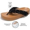 imageProject Cloud Womens Sandals  Comfortable Crochet Flip Flops for Women with Memory Foam Insole  Lightweight Fashion Sandals for Women 2025  Womens Flip Flops for Summer HammockBlack