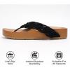 imageProject Cloud Womens Sandals  Comfortable Crochet Flip Flops for Women with Memory Foam Insole  Lightweight Fashion Sandals for Women 2025  Womens Flip Flops for Summer HammockBlack