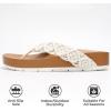 imageProject Cloud Womens Sandals  Comfortable Crochet Flip Flops for Women with Memory Foam Insole  Lightweight Fashion Sandals for Women 2025  Womens Flip Flops for Summer HammockOffwhite