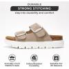 imageProject Cloud Genuine Leather Platform Sandals Women Footwear  Wedge Chunky Sandals Womens sandals with Memory Foam Insole and Cork Footbed GREECECHUNKYBeige Suede