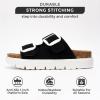 imageProject Cloud Genuine Leather Platform Sandals Women Footwear  Wedge Chunky Sandals Womens sandals with Memory Foam Insole and Cork Footbed GREECECHUNKYBlack Suede