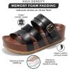 imageProject Cloud Platform Sandals Women Footwear  Memory Foam Insole and Lightweight Beach Wedges  Non Slip and Comfortable Strappy Wedge Sandals for Women 2025 ProudBlack
