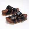 imageProject Cloud Platform Sandals Women Footwear  Memory Foam Insole and Lightweight Beach Wedges  Non Slip and Comfortable Strappy Wedge Sandals for Women 2025 ProudBlack