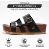imageProject Cloud Platform Sandals Women Footwear  Memory Foam Insole and Lightweight Beach Wedges  Non Slip and Comfortable Strappy Wedge Sandals for Women 2025 ProudBlack
