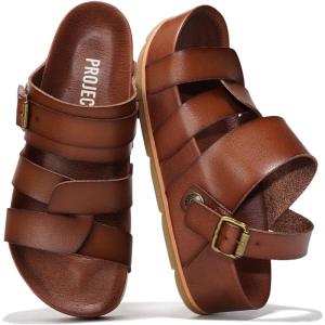 imageProject Cloud Platform Sandals Women Footwear  Memory Foam Insole and Lightweight Beach Wedges  Non Slip and Comfortable Strappy Wedge Sandals for Women 2025 ProudClay