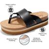 imageProject Cloud Fashion Womens Sandals  Memory Foam Insole and Comfortable Platform Sandals for Women 2025  Lightweight and Nonslip Perfect Beach Slides RaftBlack