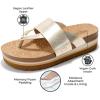 imageProject Cloud Fashion Womens Sandals  Memory Foam Insole and Comfortable Platform Sandals for Women 2025  Lightweight and Nonslip Perfect Beach Slides RaftGold
