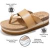 imageProject Cloud Fashion Womens Sandals  Memory Foam Insole and Comfortable Platform Sandals for Women 2025  Lightweight and Nonslip Perfect Beach Slides RaftNatural