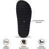 imageProject Cloud Genuine Leather Memory Foam Womens Sandals  Stylish and Comfortable Double Strap Slip In Slides for Women  Perfect Summer Sandals for Women 2025 SleekBlack