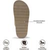 imageProject Cloud Genuine Leather Memory Foam Womens Sandals  Stylish and Comfortable Double Strap Slip In Slides for Women  Perfect Summer Sandals for Women 2025 SleekTaupe