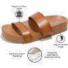 imageProject Cloud Slide Sandals Women Footwear with Memory Foam Insole  Lightweight Twostrap and NonSlip Vegan Leather Platform Slides  Summer Sandals for Women 2025 HILLTOPWhiskey