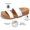 imageProject Cloud Slide Sandals Women Footwear with Memory Foam Insole  Lightweight Twostrap and NonSlip Vegan Leather Platform Slides  Summer Sandals for Women 2025 HILLTOPOffwhite