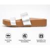 imageProject Cloud Slide Sandals Women Footwear with Memory Foam Insole  Lightweight Twostrap and NonSlip Vegan Leather Platform Slides  Summer Sandals for Women 2025 HILLTOPSilver