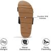 imageProject Cloud Slide Sandals Women Footwear with Memory Foam Insole  Lightweight Twostrap and NonSlip Vegan Leather Platform Slides  Summer Sandals for Women 2025 HILLTOPBlack