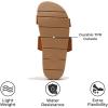imageProject Cloud Slide Sandals Women Footwear with Memory Foam Insole  Lightweight Twostrap and NonSlip Vegan Leather Platform Slides  Summer Sandals for Women 2025 HILLTOPWhiskey