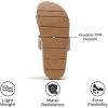 imageProject Cloud Slide Sandals Women Footwear with Memory Foam Insole  Lightweight Twostrap and NonSlip Vegan Leather Platform Slides  Summer Sandals for Women 2025 HILLTOPSilver