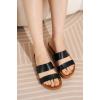 imageProject Cloud Slide Sandals Women Footwear with Memory Foam Insole  Lightweight Twostrap and NonSlip Vegan Leather Platform Slides  Summer Sandals for Women 2025 HILLTOPBlack