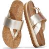 imageProject Cloud Fashion Womens Sandals  Memory Foam Insole and Comfortable Platform Sandals for Women 2025  Lightweight and Nonslip Perfect Beach Slides RaftGold