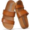 imageProject Cloud Slide Sandals Women Footwear with Memory Foam Insole  Lightweight Twostrap and NonSlip Vegan Leather Platform Slides  Summer Sandals for Women 2025 HILLTOPWhiskey