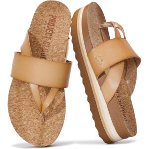 imageProject Cloud Fashion Womens Sandals  Memory Foam Insole and Comfortable Platform Sandals for Women 2025  Lightweight and Nonslip Perfect Beach Slides RaftNatural