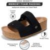 imageProject Cloud Platform Sandals Women Footwear  Genuine Leather Beach Summer Wedges with Comfortable Memory Foam Insole  Non Slip ampamp Lightweight Wedge Sandals for Women 2025 PismoBlack Crochet