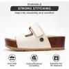 imageProject Cloud Platform Sandals Women Footwear  Genuine Leather Beach Summer Wedges with Comfortable Memory Foam Insole  Non Slip ampamp Lightweight Wedge Sandals for Women 2025 PismoWhite