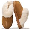 imageProject Cloud House Slippers for Women  Genuine Leather ampamp Natural Fur Lining Fluffy Slippers  Cozy Memory Foam Womens Shoes HedyTan