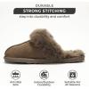imageProject Cloud 100 Australian Sheepskin Scuff Slippers for Women  Genuine Shearling Memory Foam Slides for Women mules for women  NonSlip Womens Slippers LynseyTaupe