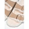 imageProject Cloud Genuine Suede House Slippers for women  Cozy Womens Sandals Shearling Fur Lining Slides for Women Footwear  Adjustable Straps Sandals for Women 2025 DianeaTaupe