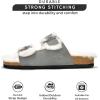 imageProject Cloud Genuine Suede House Slippers for women  Cozy Womens Sandals Shearling Fur Lining Slides for Women Footwear  Adjustable Straps Sandals for Women 2025 DianeaGrey