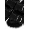 imageProject Cloud Genuine Suede House Slippers for women  Cozy Womens Sandals Shearling Fur Lining Slides for Women Footwear  Adjustable Straps Sandals for Women 2025 DianeaBlack