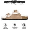 imageProject Cloud Genuine Suede House Slippers for women  Cozy Womens Sandals Shearling Fur Lining Slides for Women Footwear  Adjustable Straps Sandals for Women 2025 DianeaTaupe
