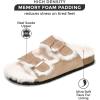 imageProject Cloud Genuine Suede House Slippers for women  Cozy Womens Sandals Shearling Fur Lining Slides for Women Footwear  Adjustable Straps Sandals for Women 2025 DianeaTaupe
