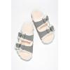 imageProject Cloud Genuine Suede House Slippers for women  Cozy Womens Sandals Shearling Fur Lining Slides for Women Footwear  Adjustable Straps Sandals for Women 2025 DianeaGrey