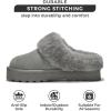 imageProject Cloud Genuine Suede Slippers for Women Indoor Outdoor Fuzzy Slippers  Platform Sandals Women Footwear  Memory Foam Insole Womens Sandals Waterresistant Womens Slippers SnowyGrey
