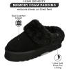 imageProject Cloud Genuine Suede Slippers for Women Indoor Outdoor Fuzzy Slippers  Platform Sandals Women Footwear  Memory Foam Insole Womens Sandals Waterresistant Womens Slippers SnowyBlack