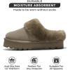 imageProject Cloud Genuine Suede Slippers for Women Indoor Outdoor Fuzzy Slippers  Platform Sandals Women Footwear  Memory Foam Insole Womens Sandals Waterresistant Womens Slippers SnowyTaupe