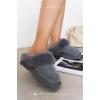 imageProject Cloud Genuine Suede Slippers for Women Indoor Outdoor Fuzzy Slippers  Platform Sandals Women Footwear  Memory Foam Insole Womens Sandals Waterresistant Womens Slippers SnowyGrey