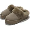 imageProject Cloud Genuine Suede Slippers for Women Indoor Outdoor Fuzzy Slippers  Platform Sandals Women Footwear  Memory Foam Insole Womens Sandals Waterresistant Womens Slippers SnowyTaupe