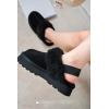 imageProject Cloud Genuine Suede Slippers for Women Indoor ampamp Outdoor Disquette Womens Sandals Memory Foam Clogs for Women Shoes  Fur WaterResistant House Shoes for Women Footwear SlingyBlack