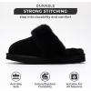imageProject Cloud Shearling Slippers for Women Footwear  Genuine Suede Clogs NonSlip IndoorOutdoor Scuff Womens Slippers with Memory Foam Insole HenkaBlack