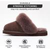 imageProject Cloud Shearling Slippers for Women Footwear  Genuine Suede Clogs NonSlip IndoorOutdoor Scuff Womens Slippers with Memory Foam Insole HenkaBrown