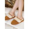 imageProject Cloud Shearling Slippers for Women Footwear  Genuine Suede Clogs NonSlip IndoorOutdoor Scuff Womens Slippers with Memory Foam Insole HenkaChestnut