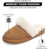 imageProject Cloud Shearling Slippers for Women Footwear  Genuine Suede Clogs NonSlip IndoorOutdoor Scuff Womens Slippers with Memory Foam Insole HenkaChestnut